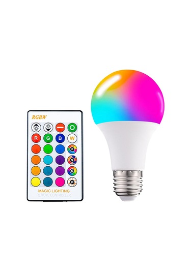 Homyl E26 E27 Rgb Led Ampul Ev Partisi Için 16 Renk Değişimi 60x120mm-5w
