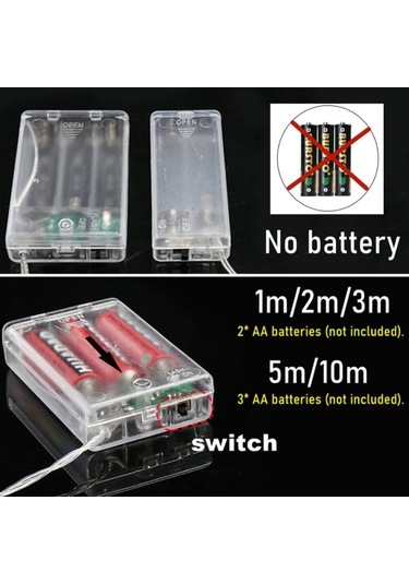 Pembe 1/2/3/5/10/20/30m Led Dize Işıklar Pil Bakır Tel Çelenk Lamba Açık  30m Pembe