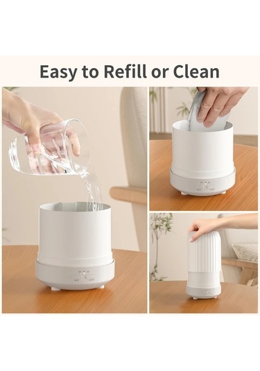 Techbloom Beyaz 1pc Aromaterapi Nemlendirici Çok Renkli Led Gece Lambası Usb Güçlü Kompakt Tasarım Esansiyel Yağ Difüzörü Hava Kalitesi Ve Ambians Artırır Ahşap