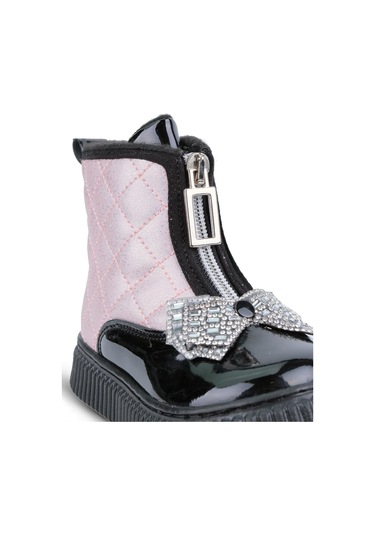 Kaptan Junior Kız Bebek Çocuk Botu Ortopedik Kaymaz Taban Barznk 560 Siyah