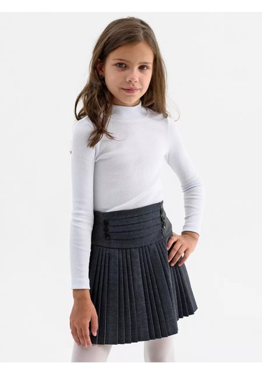 Tlg Çocuk Pamuklu Balıkçı Yaka Kazak 112458302 Beyaz