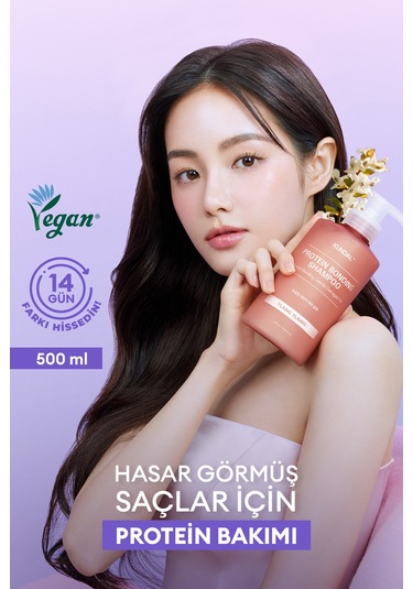 Yoğun Onarıcı Ve Isı Koruyucu Bakım Şampuanı Kundal Protein Bonding Shampoo 500ml Ylang Ylang Tüm Saçlar