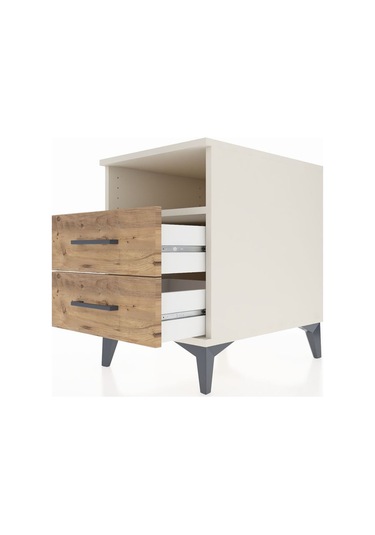 Kronos Komodin Tek Raflı 2 Çekmeceli 44x59x64 Aytaşı-çam Aytaşı