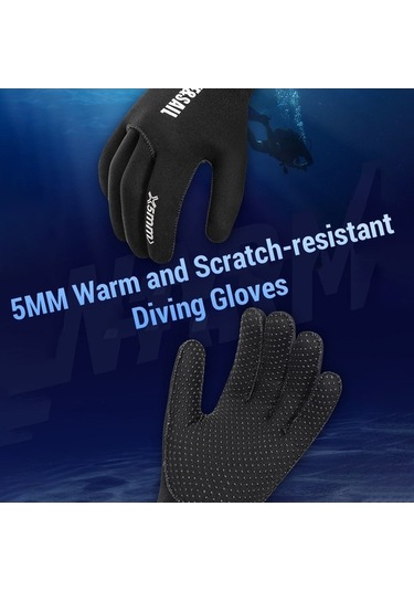 Pazly 5mm Isıtmalı Dalış Eldiveni - Uv Koruma, Kaydırmaz, Su Aktiviteleri Eldiveni