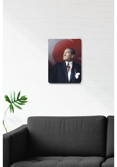 Decorita Mustafa Kemal Atatürk Ve Türk Bayrağı | Cam Tablo