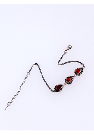 925 Ayar Gümüş Vintage Üçlü Tasarım Damla Kesim Su Yolu Kadın Bileklik Doğum Günü Hediye Gümüş