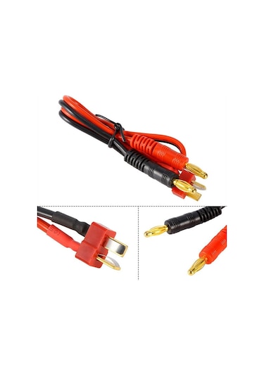 Wozlo 4 Mm Banana - Erkek T Plug Dönüştürücü Kablo - 20 Cm