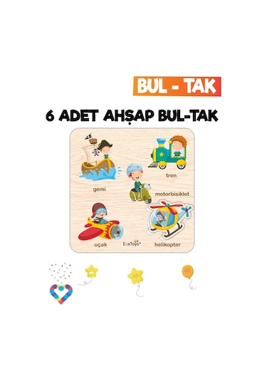 Eğitici 6 Adet Bul-tak Oyuncak-1
