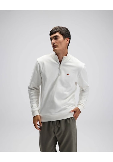 Ellesse Yarım Fermuarlı Beyaz Erkek Sweatshirt Em580 Beyaz Ellesse Yarım Fermuarlı Beyaz Erkek Sweatshirt Em580 Beyaz