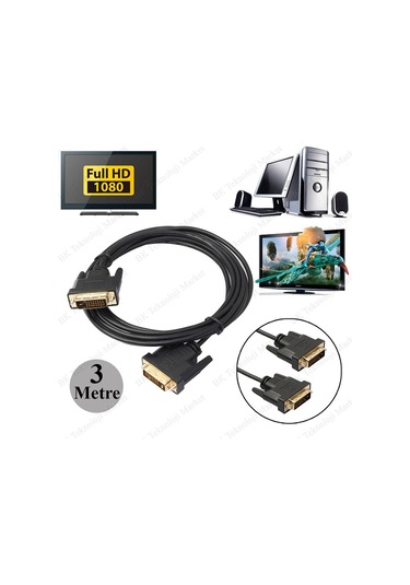 Yüksek Kalite 3 Metre Dvi To Dvi 24+1 Görüntü Kablosu