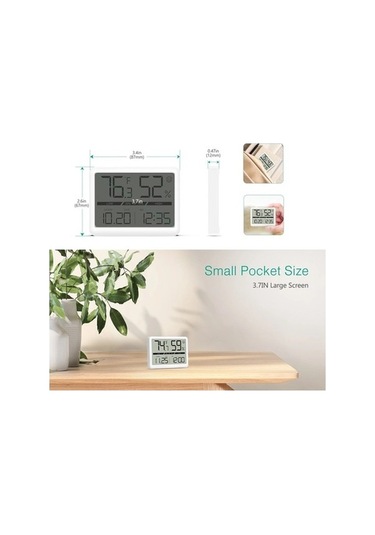 Moly Xiaoguang Orıa Nem Ölçer Termometre - Lcd Büyük Sayı Kapalı - Higrometre Doru - Oda Nem Ve Sıcaklık Ölçer