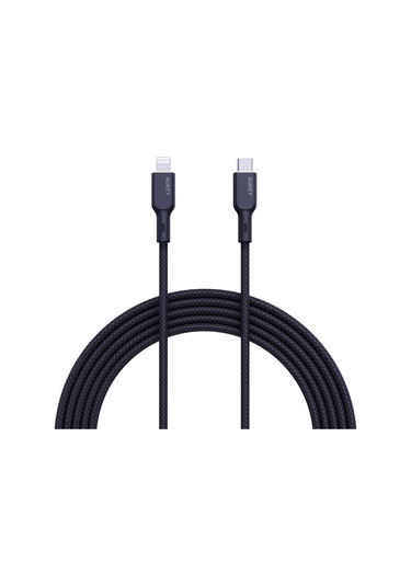 Aukey Cb-ncl1 -bk Naylon Örgülü 3a 480mbps Type-c Lightning Kablosu 1.8m