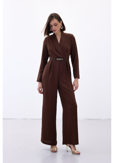 Sateen Kemerli Salaş Tulum - Kahve-136565 Kahve