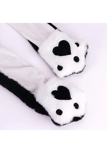 Mj Toys Kulakları Hareket Eden Beyaz Penguen Peluş Şapka