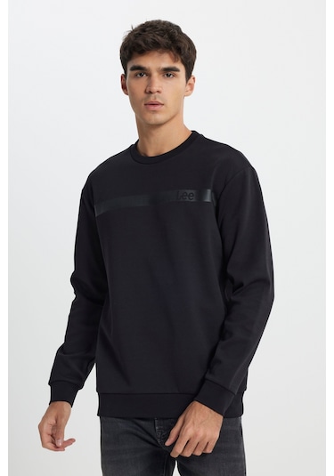 Lee Regular Fit Normal Kesim Bisiklet Yaka Siyah Sweatshirt L242499001 Siyah