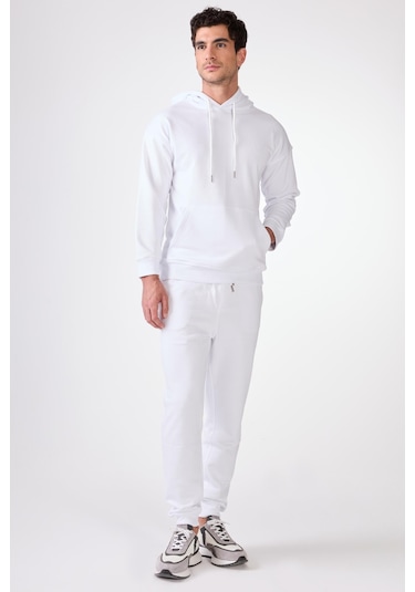 Dufy Beyaz Erkek Sweatshırt - Regular Fit Beyaz