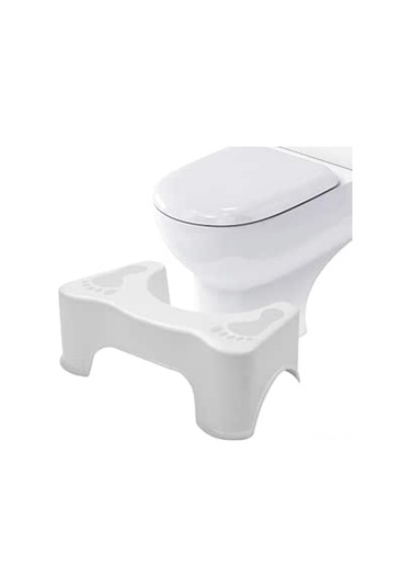 Mufunye Beyaz Banyo Tuvalet Yardımcı Tabureği - Dışkanak Ve Sakatlık Önleyici, Kolon Sağlığı Ve İdrar Tıkanıklığını Alleviate Eden Oturma Seyri Beyaz