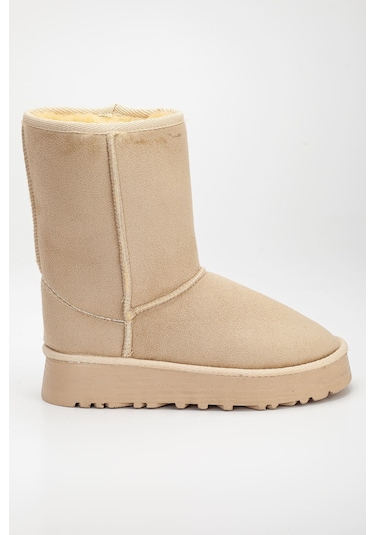 Celio Kalın Taban Ugg Leopar Bej