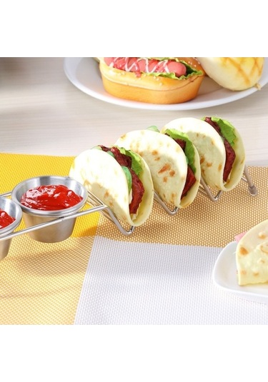 Dancemonkey Paslanmaz Çelik 304 Taco Rack, Taco Gözleme Standı