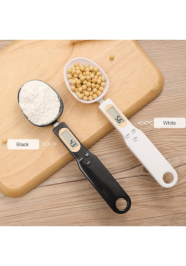 Lemestar Dijital Kaşık Terazi Lcd Ekranlı 500g/0.1g Hassasiyetli, Ağırlık Kaldırma/veri Kilidi/birim Dönüştürme Özellikli, Kahve/un/yağ İçin Ev Fırın Terazisi Siyah Pil Yok Siyah