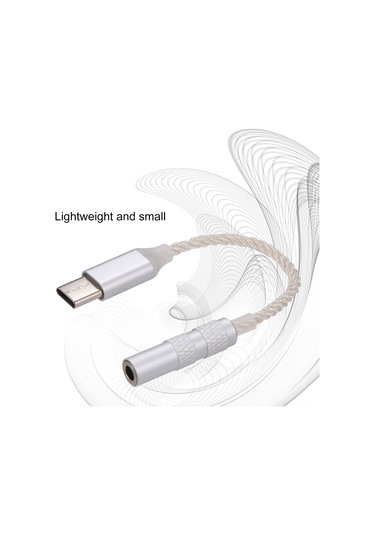 Xiyyadms Xiaomi Cihazları İçin Gümüş Type-c Erkekden 3.5mm Dişiye Ses Kablosu - Dayanıklı Ve Stabil Sinyal Taşıma