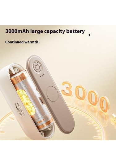 Jf308 2'si 1 Arada Bölünebilir Mini Taşınabilir Kış Elektrikli El Isıtıcı Güç Bankası - Siyah Ge