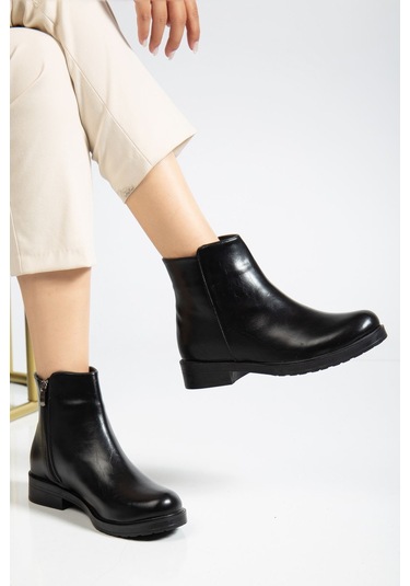 165-204 Siyah Yanki Günlük Kadın Bot Siyah
