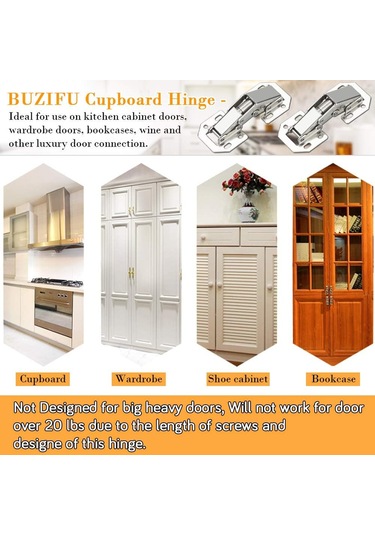 2 Adet Tas Deliksiz Mobilya Dolap Menteşesi Galvaniz