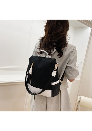 Mufunye Kadınlar İçin Antiçalma Çift Omuzlu Sırt Çantası, Büyük Kapasiteli Seyahat Çantası, Reçine Dış Malzeme, Fermuar Kapanma, Gizli Cep İle Çok Renkli