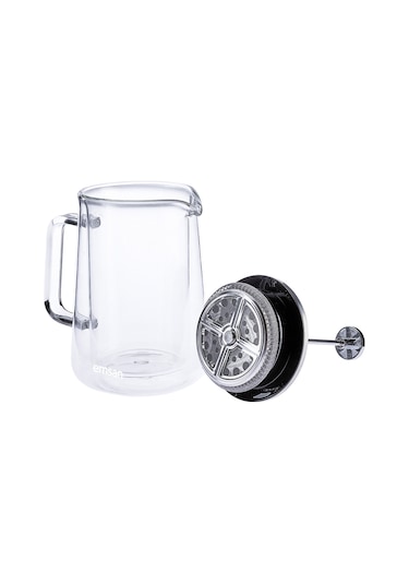 Emsan Double Glass Çift Cidarlı French Press 350 ML Gri