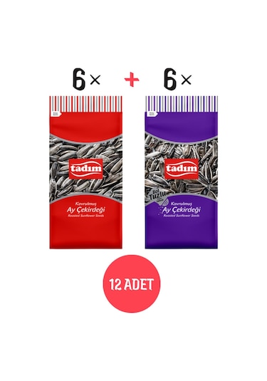 Tadım Süper Mega Aile Paketi Çekirdek Keyfinin En Büyük Hali 12 X 180 Gr