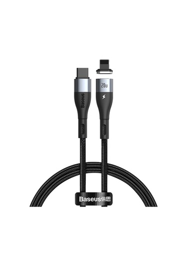 Baseus Manyetik Hızlı Şarj Kablosu - Type-c Pd 20w, 2m Siyah