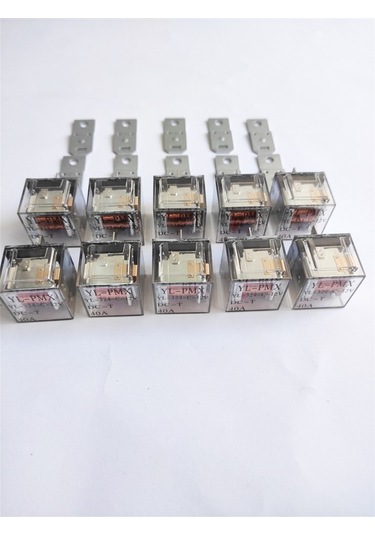 10 Adet Şeffaf 5 Uçlu Üniversal Röle 40 Amper Ddf-799