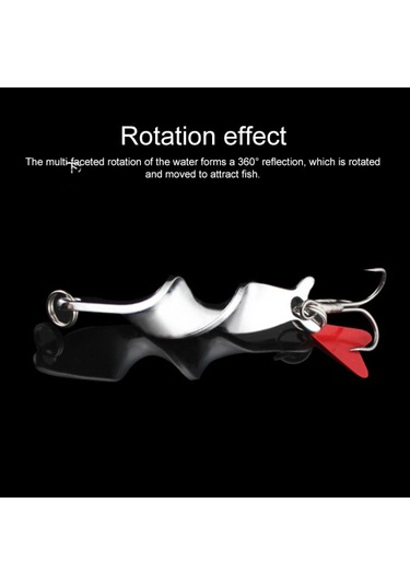Dönen Metal Spinner Balıkçılık Cazibesi Sert Yemler Balık Kanca Takımı, Boyut:14g