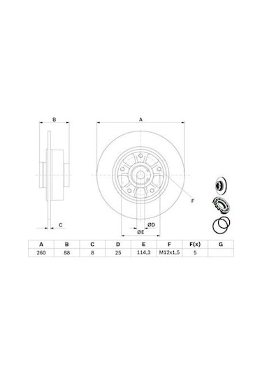 Renault Fluence 1.6 2009-2017 Bosch Arka Disk Rulmanlı 2 Adet
