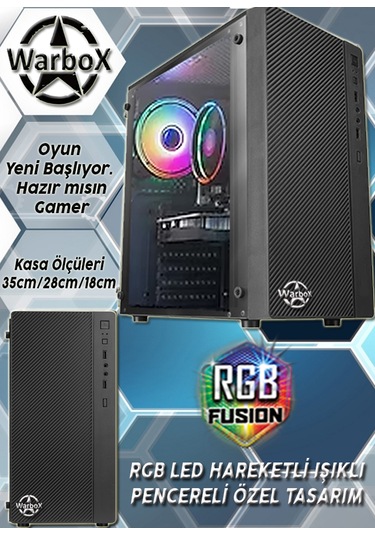 Warbox Eagle X5650 16 GB 256 GB SSD R724 4 GB 20" W10P Masaüstü Bilgisayar