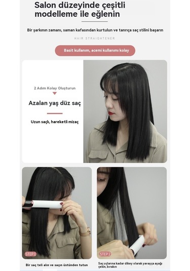 White Yeni Saç Düzleştirici Düzleştirici Curling Ütüler Beyaz