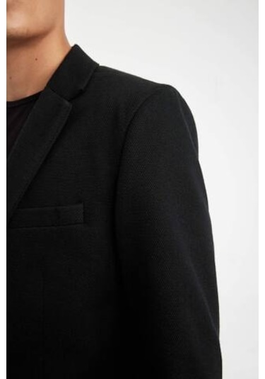 Defacto Slim Fit Dar Kesim Astarlı Düğmeli Blazer Ceket N0503AZ24AUBK27 Siyah
