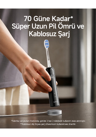 Laifen Wave Pro Cilalı Paslanmaz Çelik Elektrikli Diş Fırçası