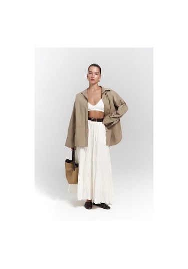 Phoebe Oversize Taş Gömlek Taş