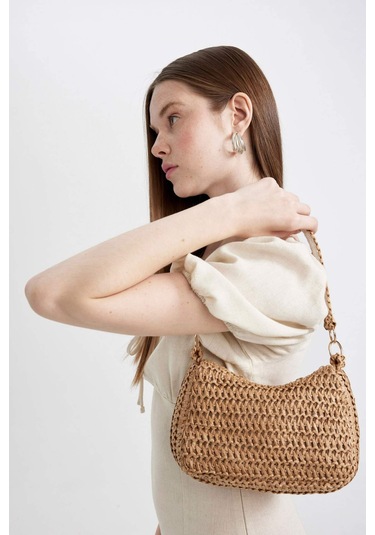 Defacto Kadın Hasır El Çantası B9034axnsbg311 Bej