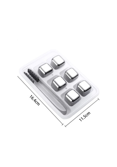 Viski İçin Çelik Taşlar 389428568 Gri