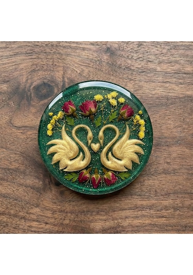 Tahtakale Toptancı Epoksi Kuğu Desenli Magnet Kalıbı 7 Cm