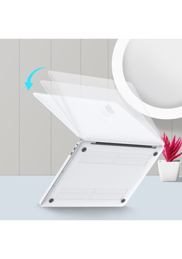 MacBook Air 13.3" Koruyucu Laptop Kılıfı Beyaz