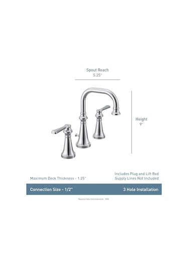 Moen Ts44102bg Colinet Geleneksel İki Yaygın Yüksek Ark Banyo Bat Diğer
