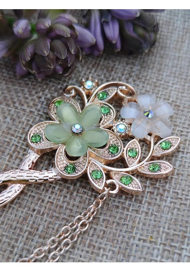 Villovatik Adel Yeşil Saç Tokası Aplikası 129631578 Yeşil