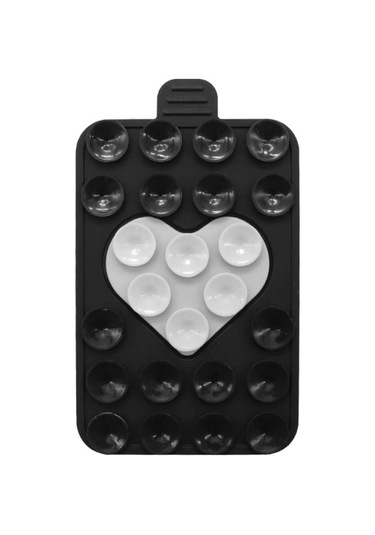 Dayanıklı Vantuzlu Telefon Tutucu Çok Fonksiyonlu Silikon Vantuz Ped Cep Telefonu İçin Black Grey