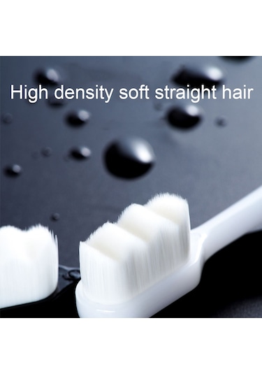 Sones 10 Adet Nano İpek Yumuşak Kıl Bağımsız Paketleme Taşınabilir Çift Diş Fırçası, Özellikler: Beyaz Dalga