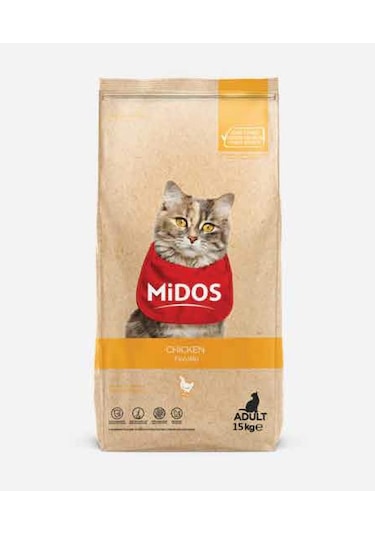 Midos Tavuklu Yetişkin Kedi Maması 15 KG