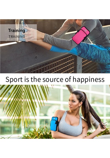 Mufunye Evrensel Su Geçirmez Mavi Spor Cep Telefonu Kol Sırtlığı Çok Renkli